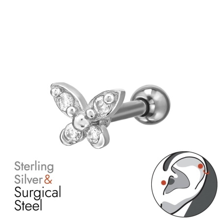 Motyl Zwierzęta biżuterii | All4silver