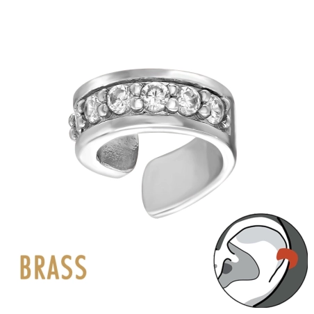 Bar Mosiężne kolczyki nausznice biżuterii | All4silver