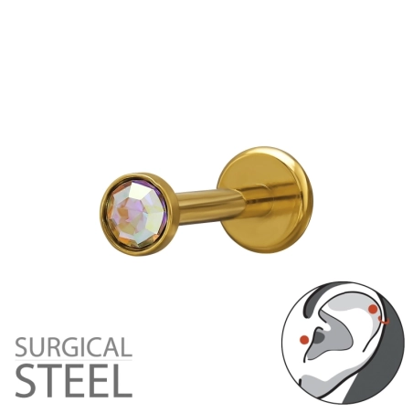 1,2 X 8 mm (16 G) Tunele i przekłucia uszu typu helix biżuterii | All4silver