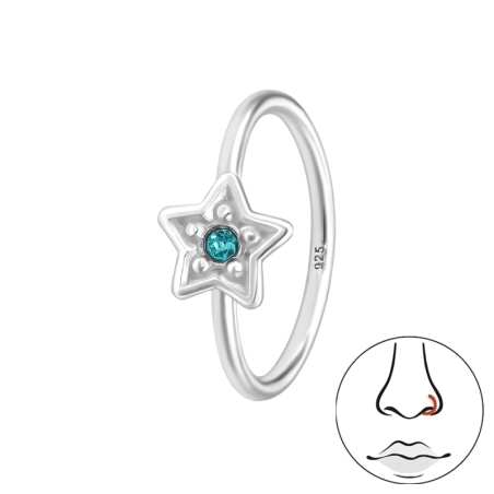 Gwiazda 4mm Gwiazdy, Księżyc i Słońce biżuterii | All4silver