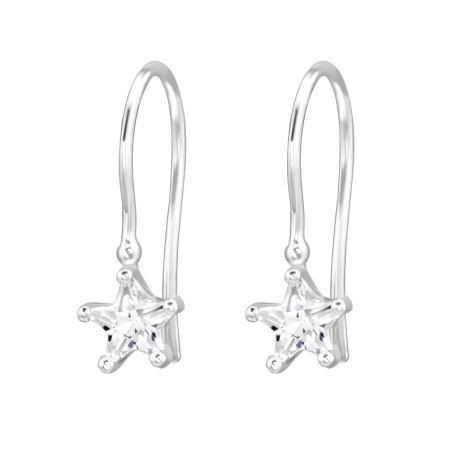 Gwiazda z Cyrkonią 6mm Kolczyki z cyrkonią biżuterii | All4silver