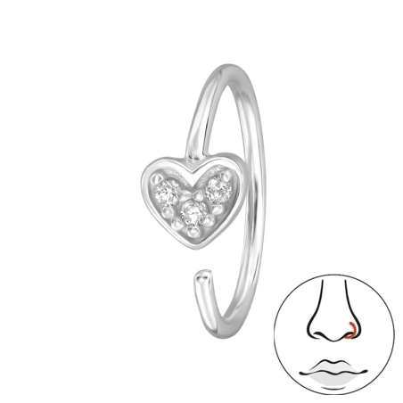 Serce 4mm Walentynki biżuterii | All4silver