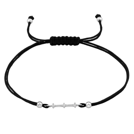 Pręt z Cyrkonią 17 mm Bransoletki sznurowane biżuterii | All4silver
