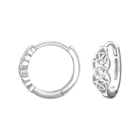 Symbol Celtycki z Cyrkonią Huggies biżuterii | All4silver
