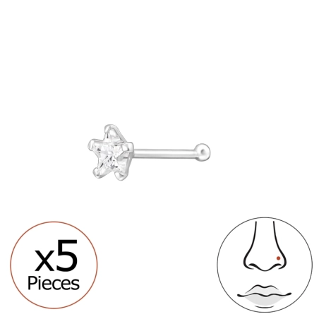 5 x Serce z Cyrkonią Gwiazdy, Księżyc i Słońce biżuterii | All4silver