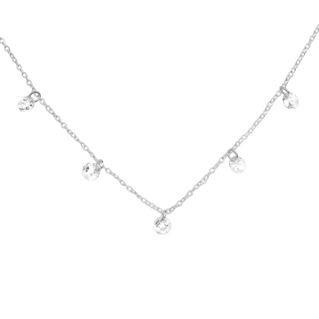 Srebrny z Cyrkoniami 4mm x 5mm Naszyjniki zdobione kamieniami biżuterii | All4silver
