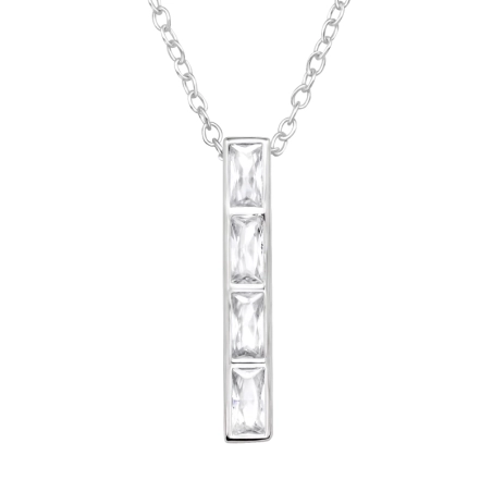 Pałka z Cyrkonią Geometryczna biżuterii | All4silver