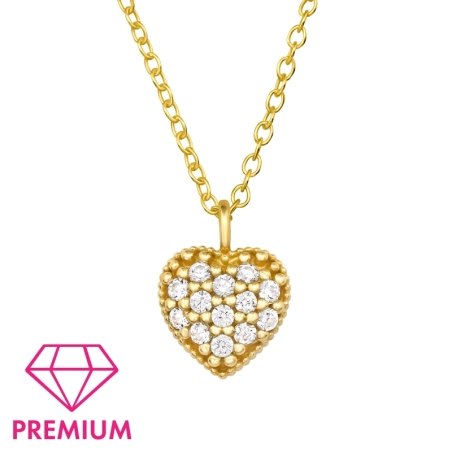 Pozłacane Serce - Premium* Walentynki biżuterii | All4silver