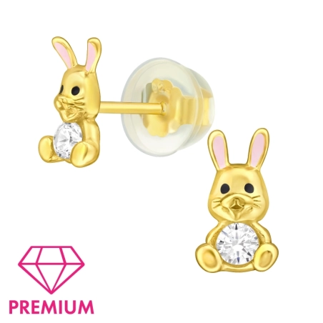 Pozłacany Króliczek - Premium* Wielkanoc biżuterii | All4silver