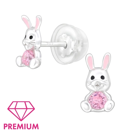 Króliczek z Kryształami - Premium* Wielkanoc biżuterii | All4silver