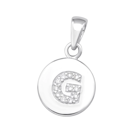 Litera "G" Wisiorki z cyrkonią biżuterii | All4silver