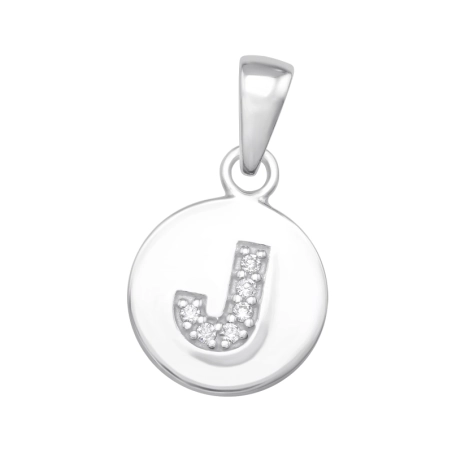 Litera "J" Wisiorki z cyrkonią biżuterii | All4silver
