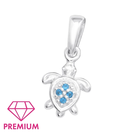 Żółw z Cyrkonią - Premium* Wisiorki biżuterii | All4silver