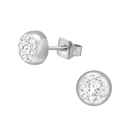 Okrągłe 5mm Kolczyki sztyfty ze stali biżuterii | All4silver