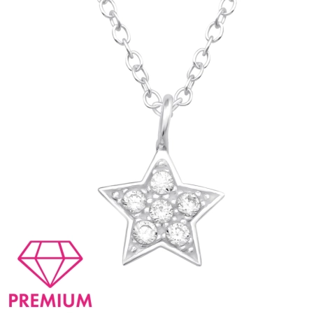 Gwiazda - Premium* Naszyjniki z łańcuszkiem biżuterii | All4silver