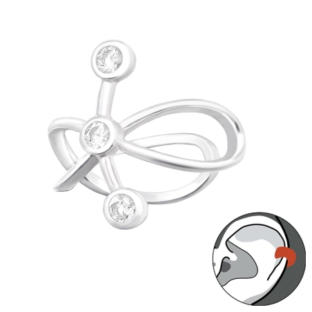Geometryczny Kolczyki do jednego ucha biżuterii | All4silver