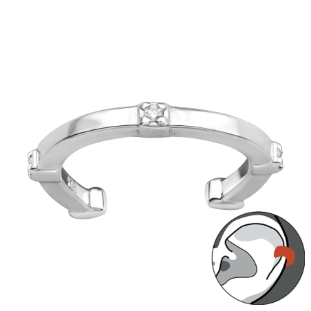 Wzorzyste Kolczyki do jednego ucha biżuterii | All4silver
