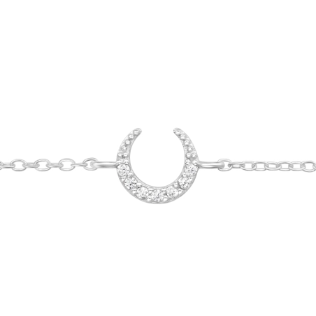 Półksiężyc Bransoletki z łańcuszkiem biżuterii | All4silver