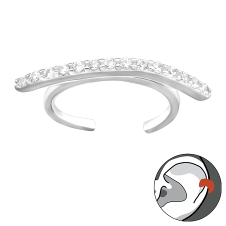 Wzorzyste Kolczyki do jednego ucha biżuterii | All4silver