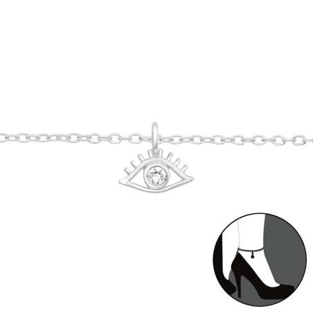 Złe Oko Łańcuszki na nogę biżuterii | All4silver