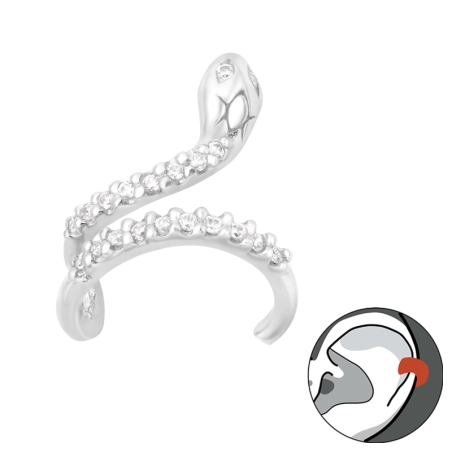Wąż Kolczyki do jednego ucha biżuterii | All4silver