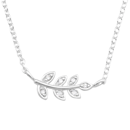 Liście z Cyrkonią Natura biżuterii | All4silver