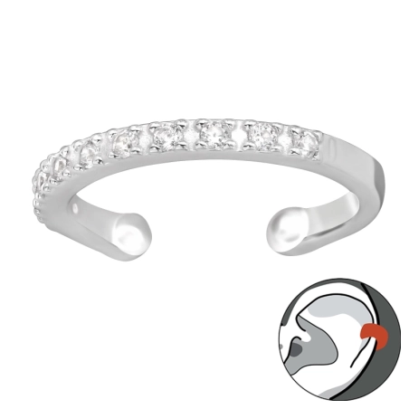 Błyszczące Kolczyki do jednego ucha biżuterii | All4silver