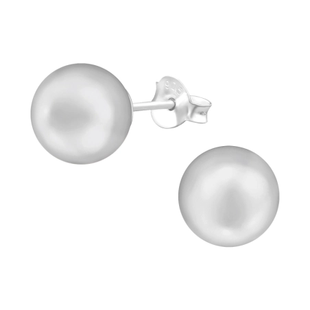 8mm Kolczyki sztyfty z perłami biżuterii | All4silver