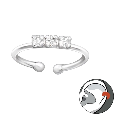 Gazowana Kolczyki do jednego ucha biżuterii | All4silver