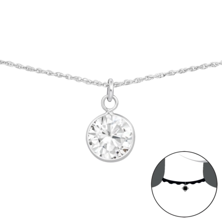 Okrągły Chokers biżuterii | All4silver