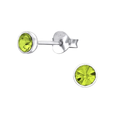 4mm Okragly Klasyczne Kolczyki Sztyfty biżuterii | All4silver
