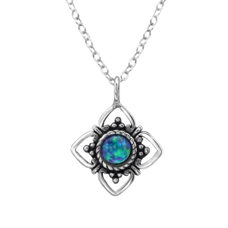 Sztuczny kwiat opal Natura biżuterii | All4silver