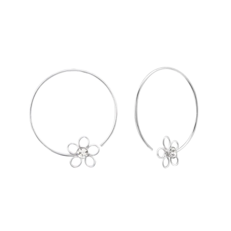 Srebrny 24mm Kwiat Koła biżuterii | All4silver