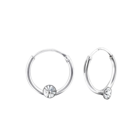 Srebrny 12mm Obręcz Koła biżuterii | All4silver