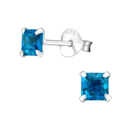 Srebrny Kwadrat 4mm Przeceny biżuterii | All4silver