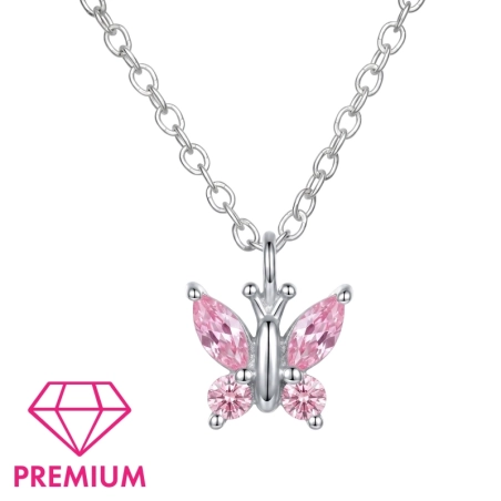 Motyl 7mm Naszyjniki z łańcuszkiem biżuterii | All4silver