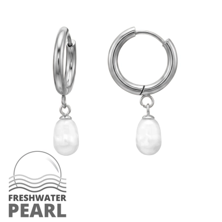 Obręcz 16mm Zwisająca 6mm Kolczyki ze stali nierdzewnej biżuterii | All4silver
