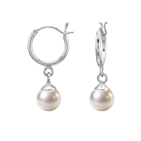 Koła z Perłą 6 mm Koła biżuterii | All4silver