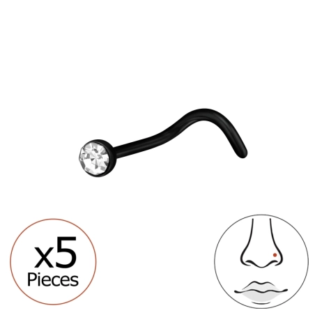 Piercing z Kryształem 0,8 mm (20 G) 2 mm - 5 sztuk Geometryczna biżuterii | All4silver